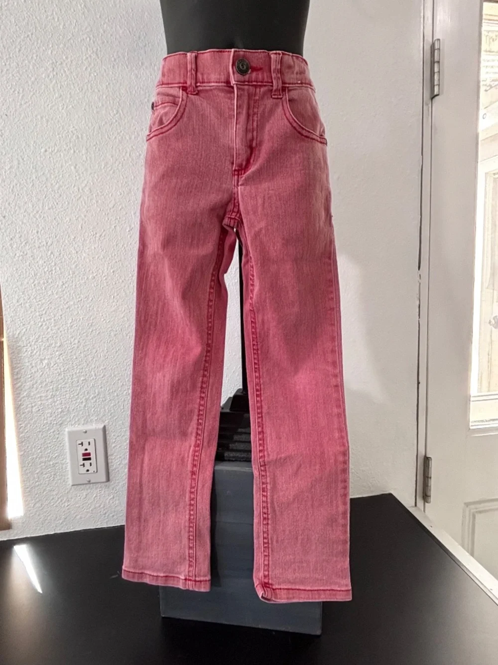 Gymboree boys size 6 outfit Henley and red jeans skinny fit